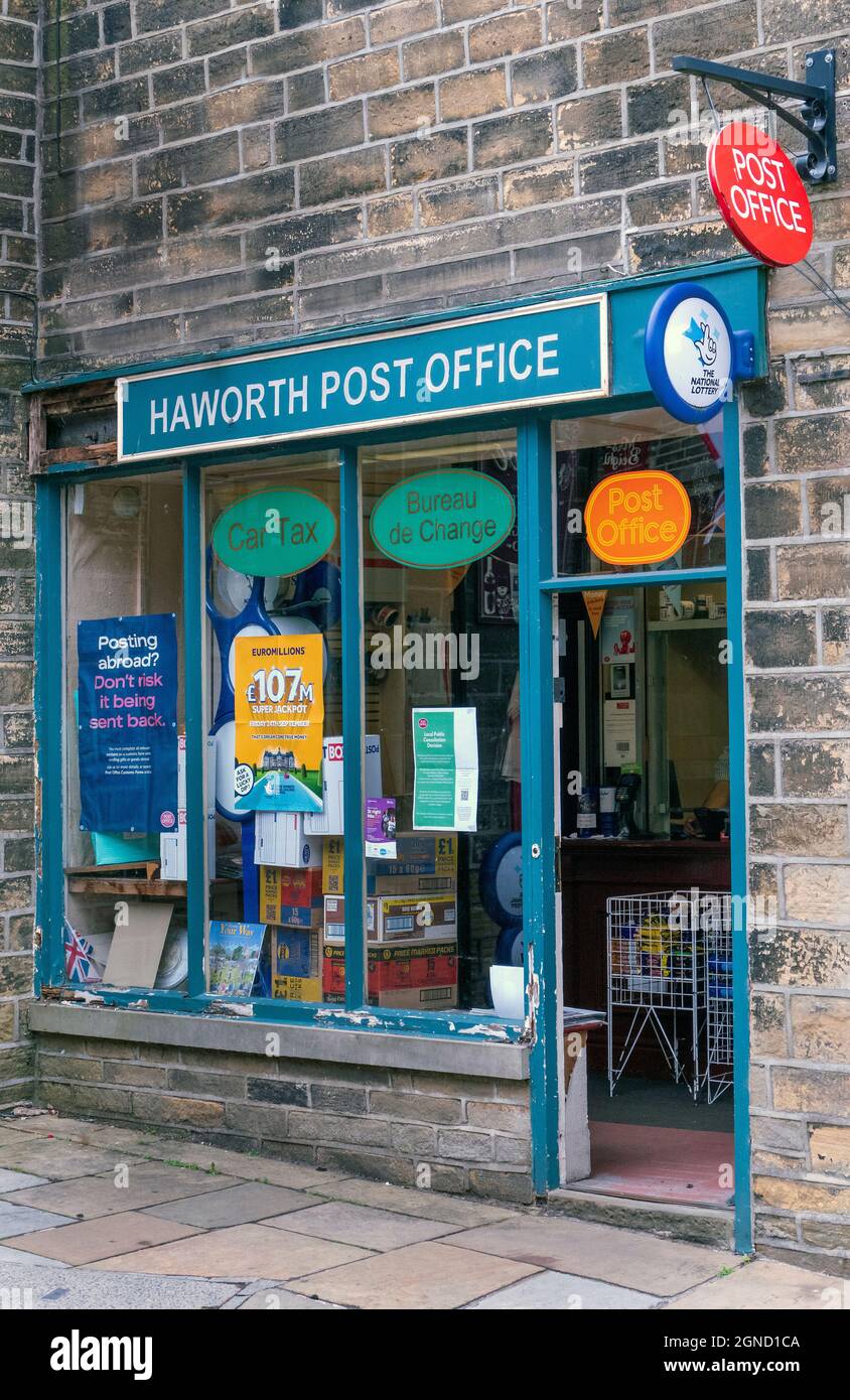 Postamt und Postdienste in Howarth West Yorkshire UK Stockfoto