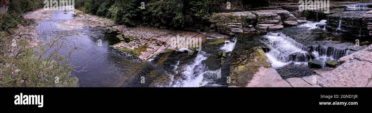 Aysgarth Lower Falls North Yorkshire Großbritannien Stockfoto