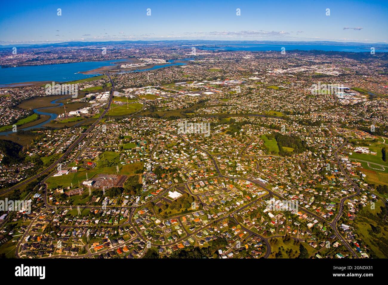 Auckland Heliport, Neuseeland Stockfoto