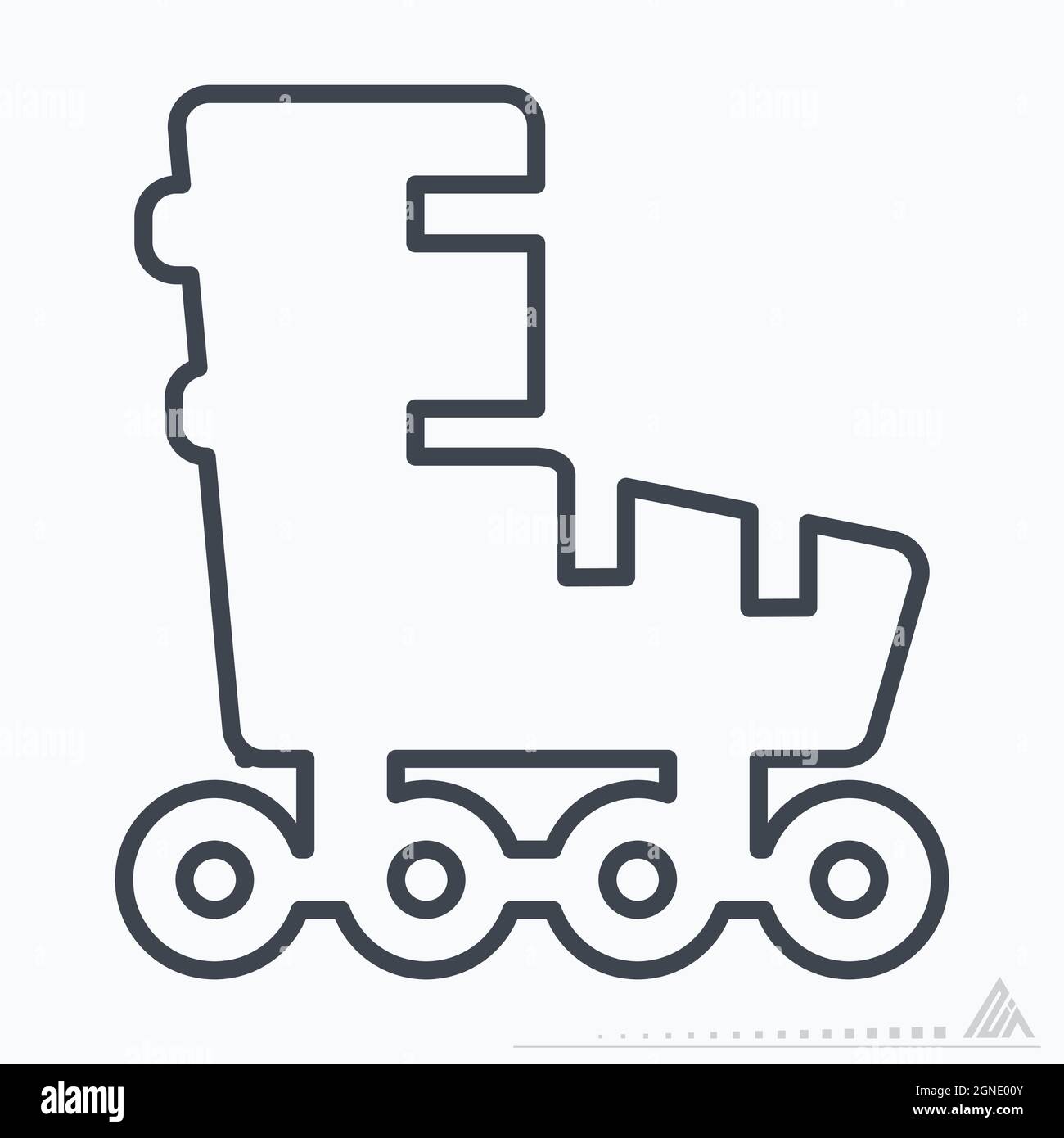 Icon Roller Skates - Linienstil - einfache Illustration, editierbare Kontur, Design-Vorlage Vektor, gut für Drucke, Poster, Werbung, Ankündigung Stock Vektor