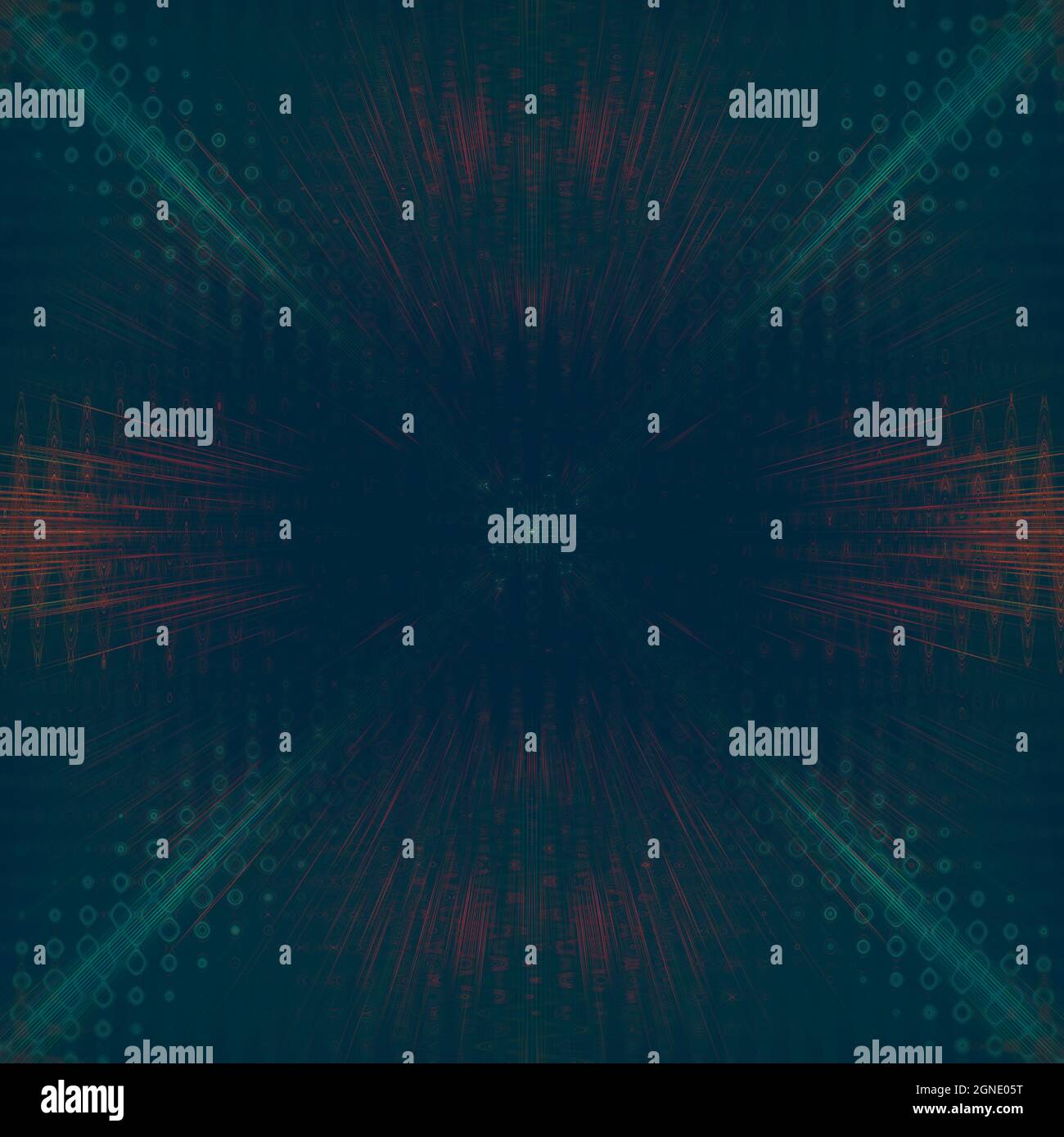 Eine abstrakte psychedelischen burst Hintergrundbild. Stockfoto