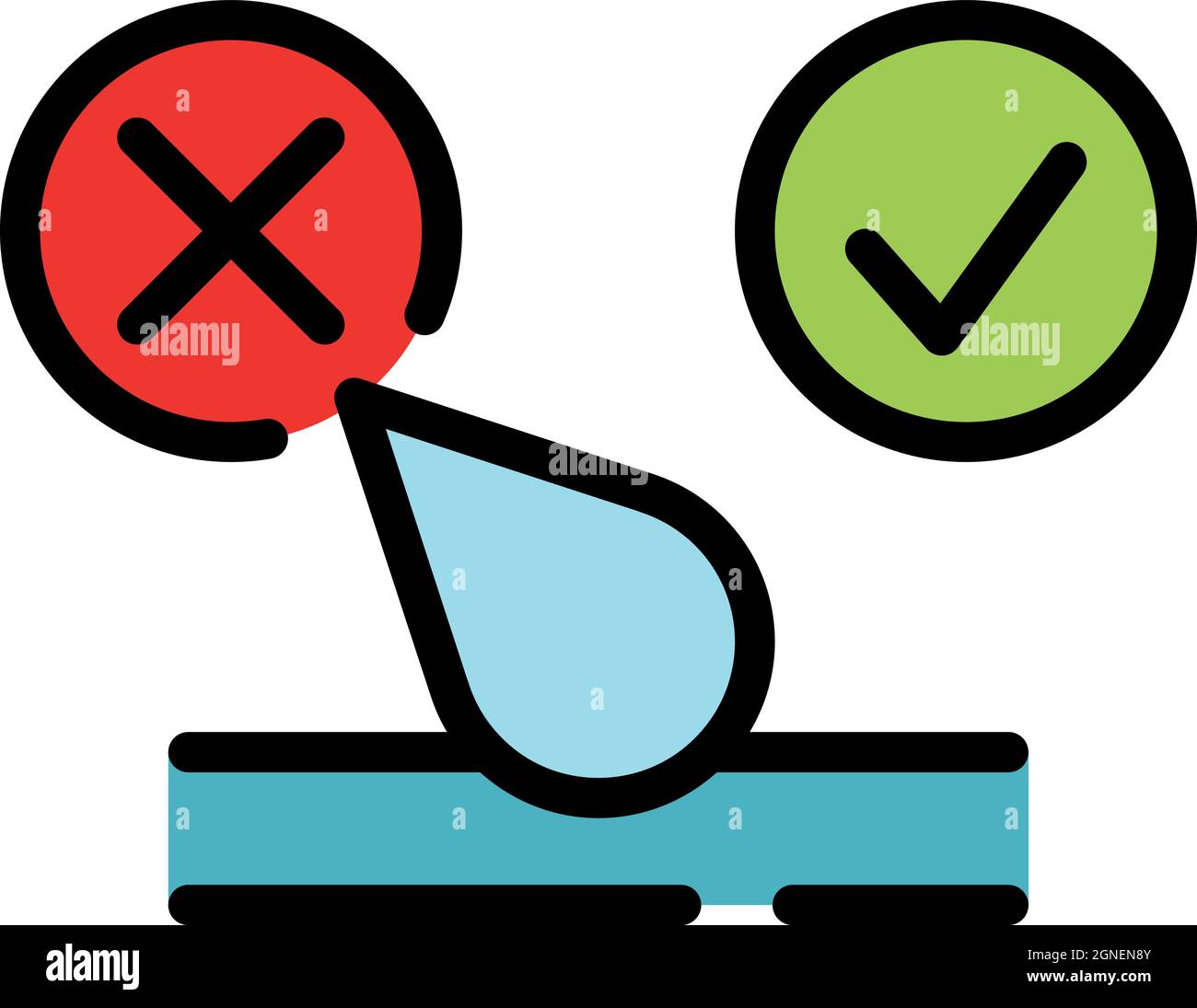 Messsymbol gefällt nicht. Kontur nicht wie Gauge Vektor Symbol Farbe flach isoliert Stock Vektor