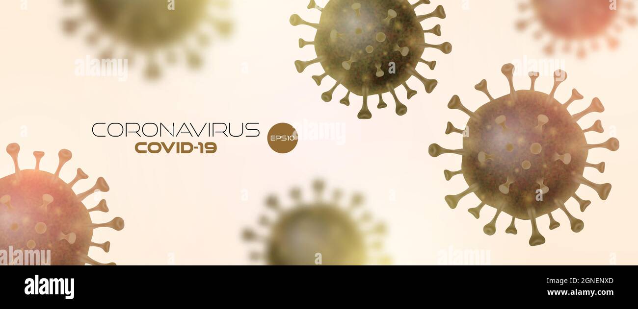 Coronavirus-Banner-Vorlage. Vektorgrafik. Stock Vektor