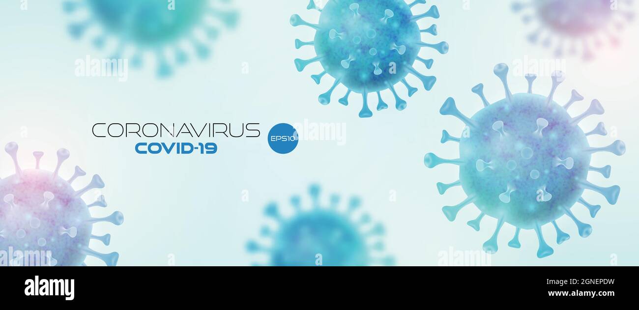 Coronavirus-Banner-Vorlage. Vektorgrafik. Stock Vektor