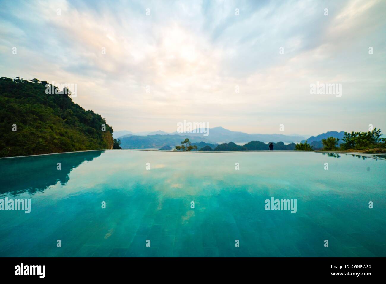 Schöne Ba Khan Landschaft in der Provinz Hoa Binh Nordvietnam Stockfoto