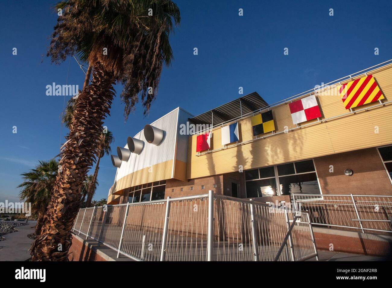 Delapidierung und Regeneration in Stelzgebieten am Ostufer der Salton Sea, Kalifornien Stockfoto