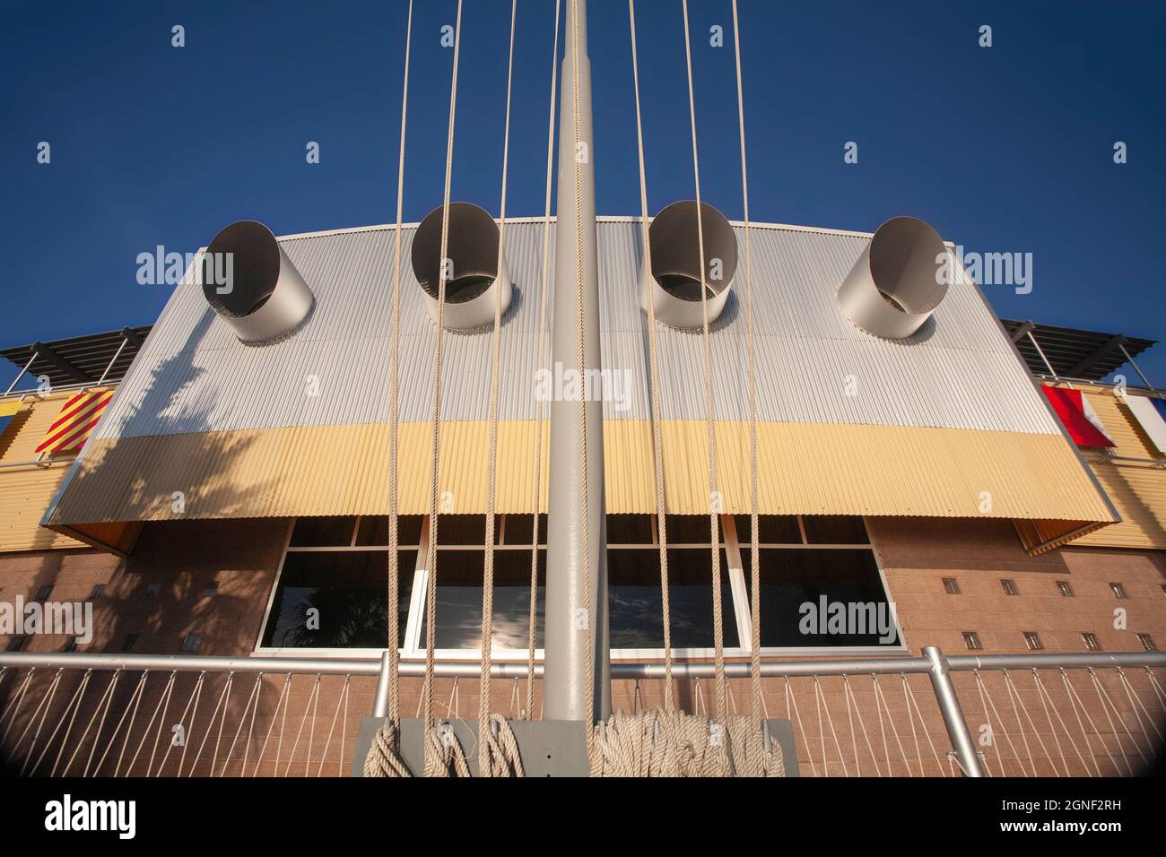 Delapidierung und Regeneration in Stelzgebieten am Ostufer der Salton Sea, Kalifornien Stockfoto