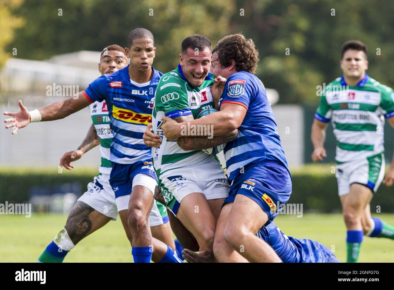 Monigo Stadium, Treviso, Italien, 25. September 2021, Marco Zanon während des Spiels von Benetton Rugby gegen DHL Stormers - United Rugby Championship Stockfoto