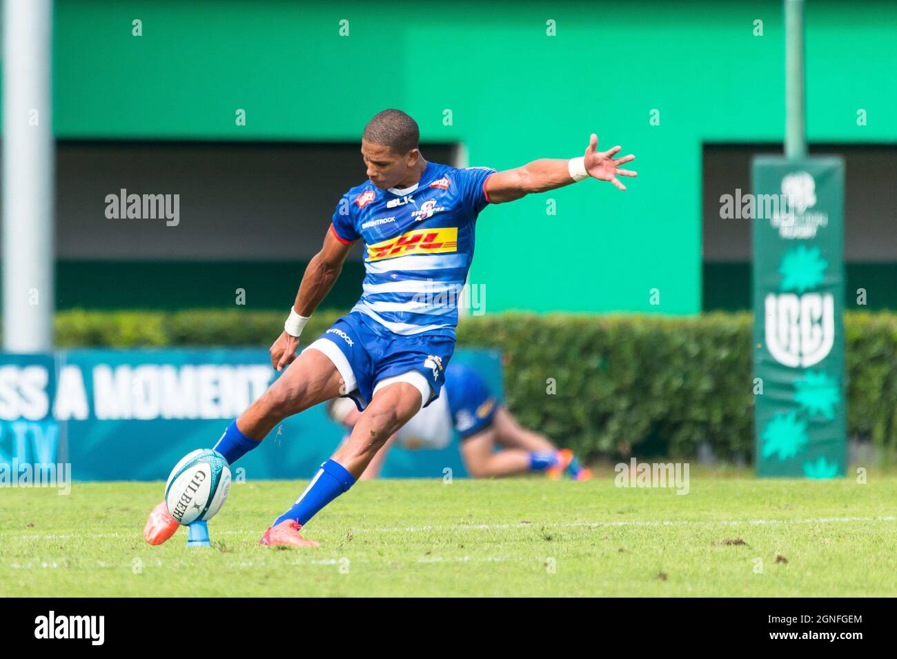 Monigo Stadium, Treviso, Italien, 25. September 2021, Manie Libbok (DHL Stormers) während des Spiels von Benetton Rugby gegen DHL Stormers - United Rugby Championship Stockfoto