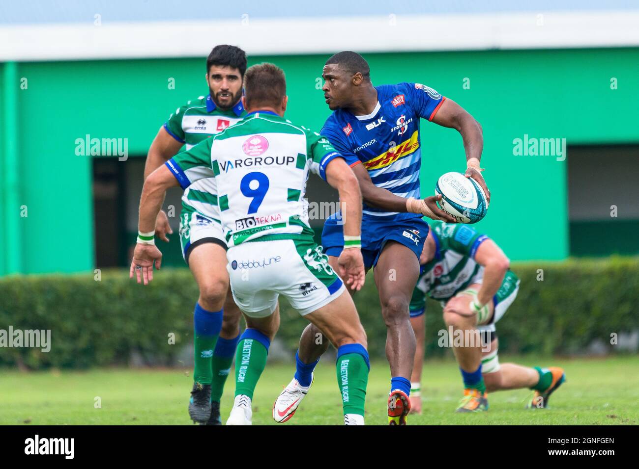 Monigo Stadium, Treviso, Italien, 25. September 2021, Warrick Gelant (DHL Stormers) während des Spiels von Benetton Rugby gegen DHL Stormers - United Rugby Championship Stockfoto