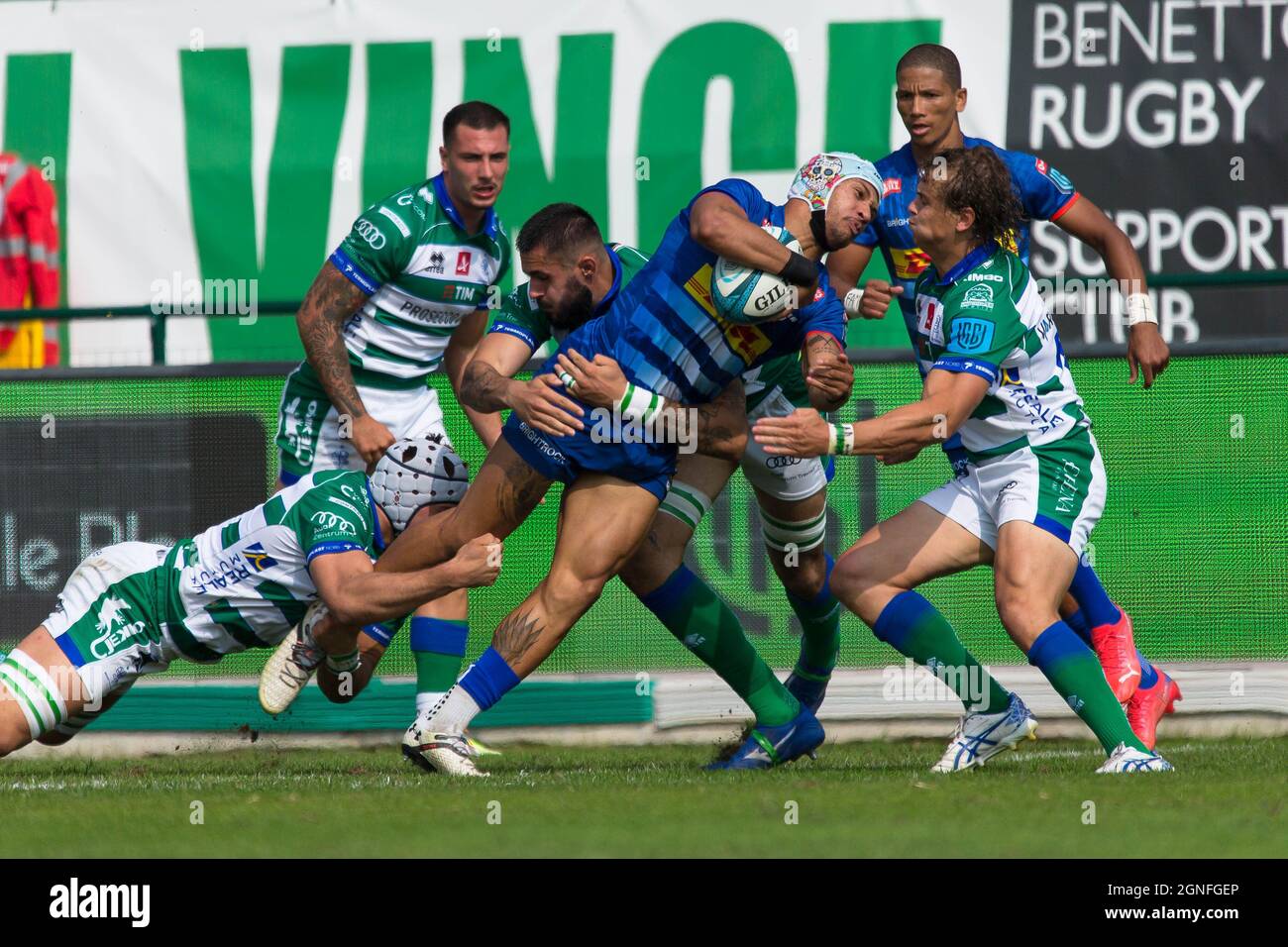 Monigo Stadium, Treviso, Italien, 25. September 2021, Edwill van der Merwe (DHL Stormers) während des Spiels von Benetton Rugby gegen DHL Stormers - United Rugby Championship Stockfoto