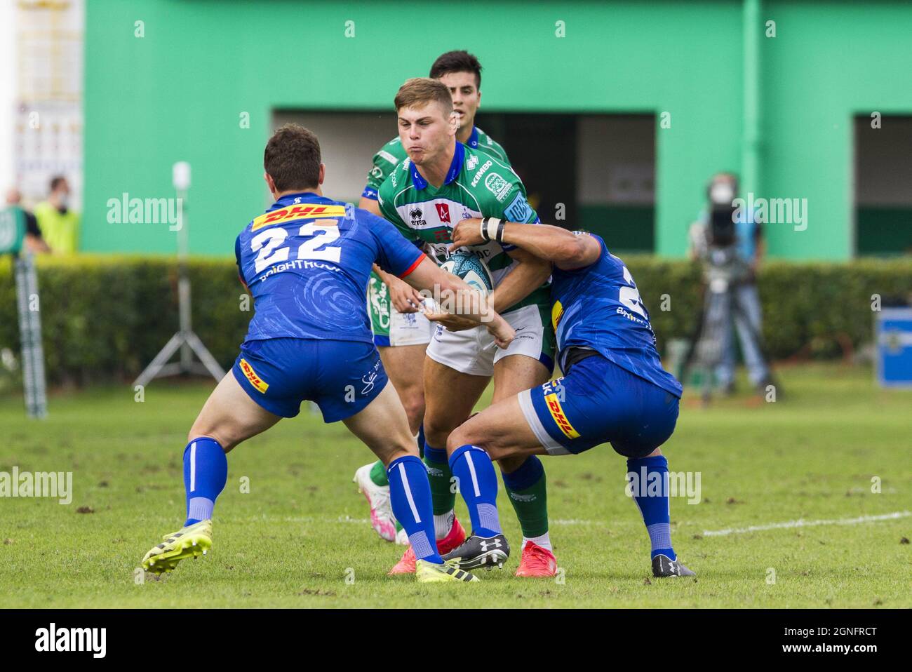 Monigo Stadium, Treviso, Italien, 25. September 2021, Leonardo Marin während des Spiels von Benetton Rugby gegen DHL Stormers - United Rugby Championship Stockfoto