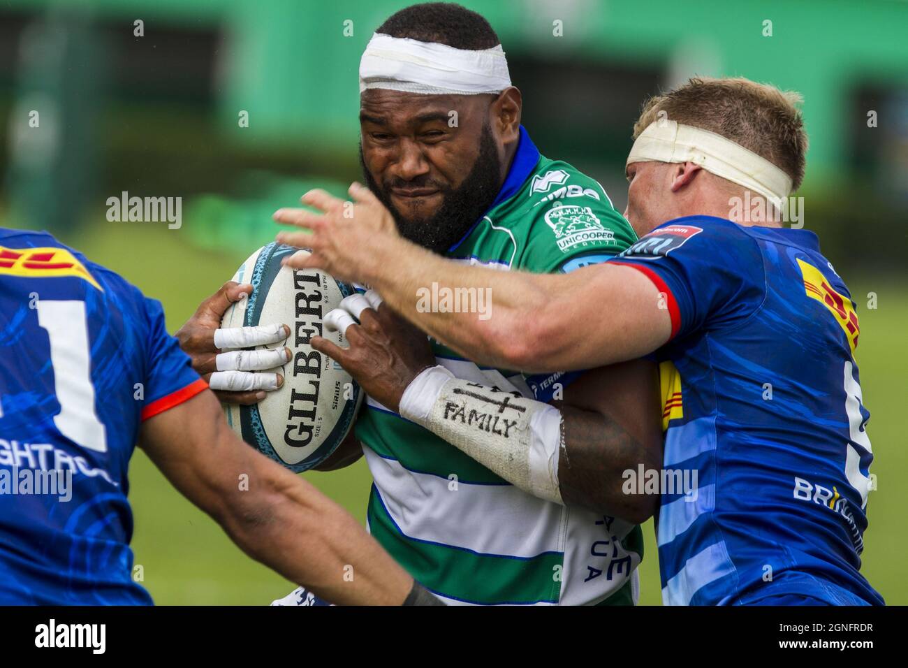 Monigo Stadium, Treviso, Italien, 25. September 2021, Ratuva Tavuyara beim Benetton Rugby gegen DHL Stormers - United Rugby Championship Spiel Stockfoto