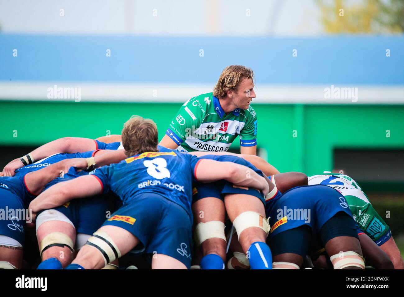 Monigo Stadium, Treviso, Italien, 25. September 2021, Callum Edward Braley (Benetton Treviso) während des Spiels von Benetton Rugby gegen DHL Stormers - United Rugby Championship Stockfoto