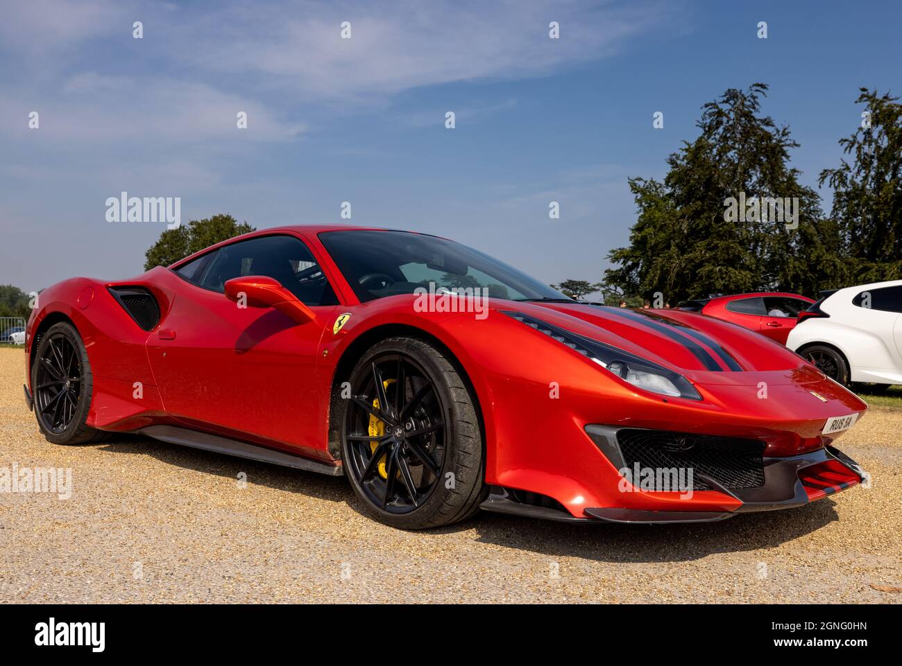 Der Ferrari 488 Pista’RUS 5A’ wird am 5. September 2021 beim Concours d’Elegance im Blenheim Palace ausgestellt Stockfoto