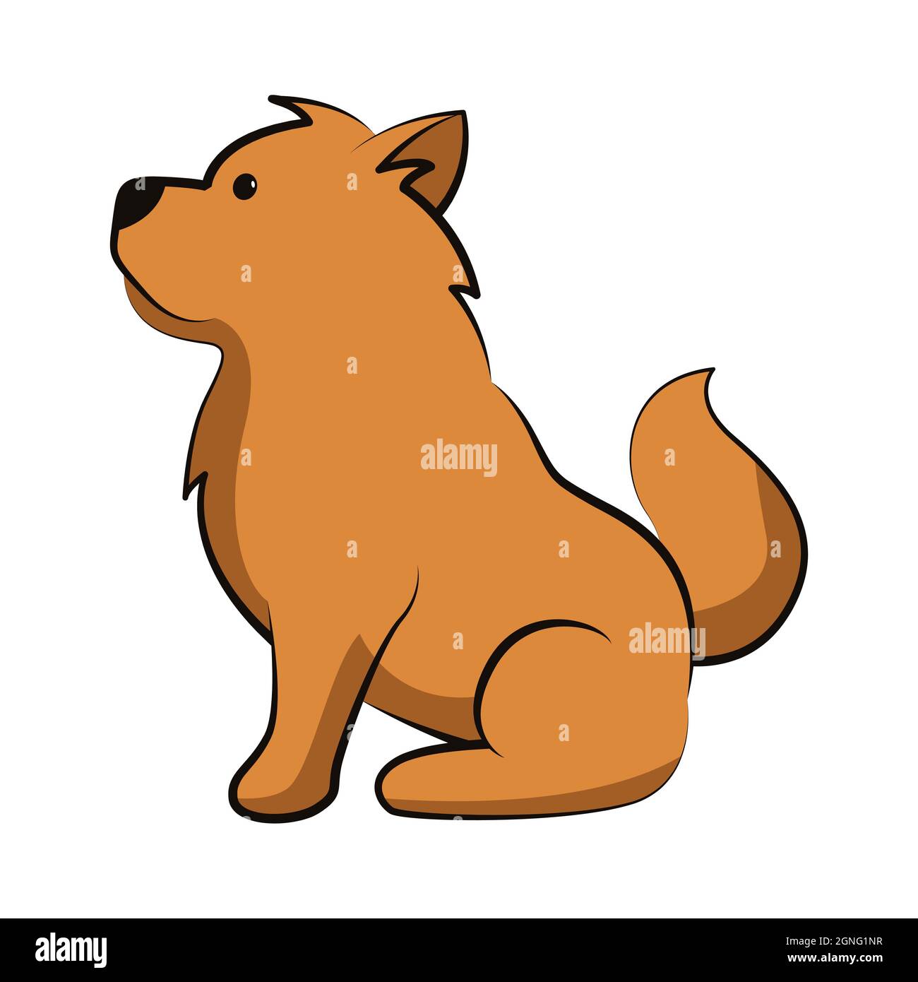 chow Chow Hund niedlichen Cartoon flaches Design Stock Vektor