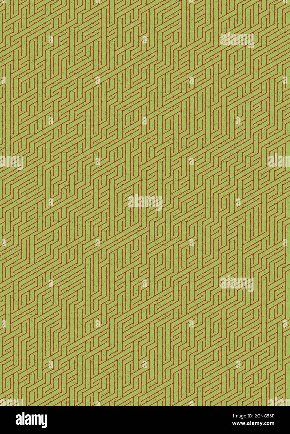 Computer-generierte Hexagon Tile Verbindung Kunst Hintergrund Design Illustration Stock Vektor