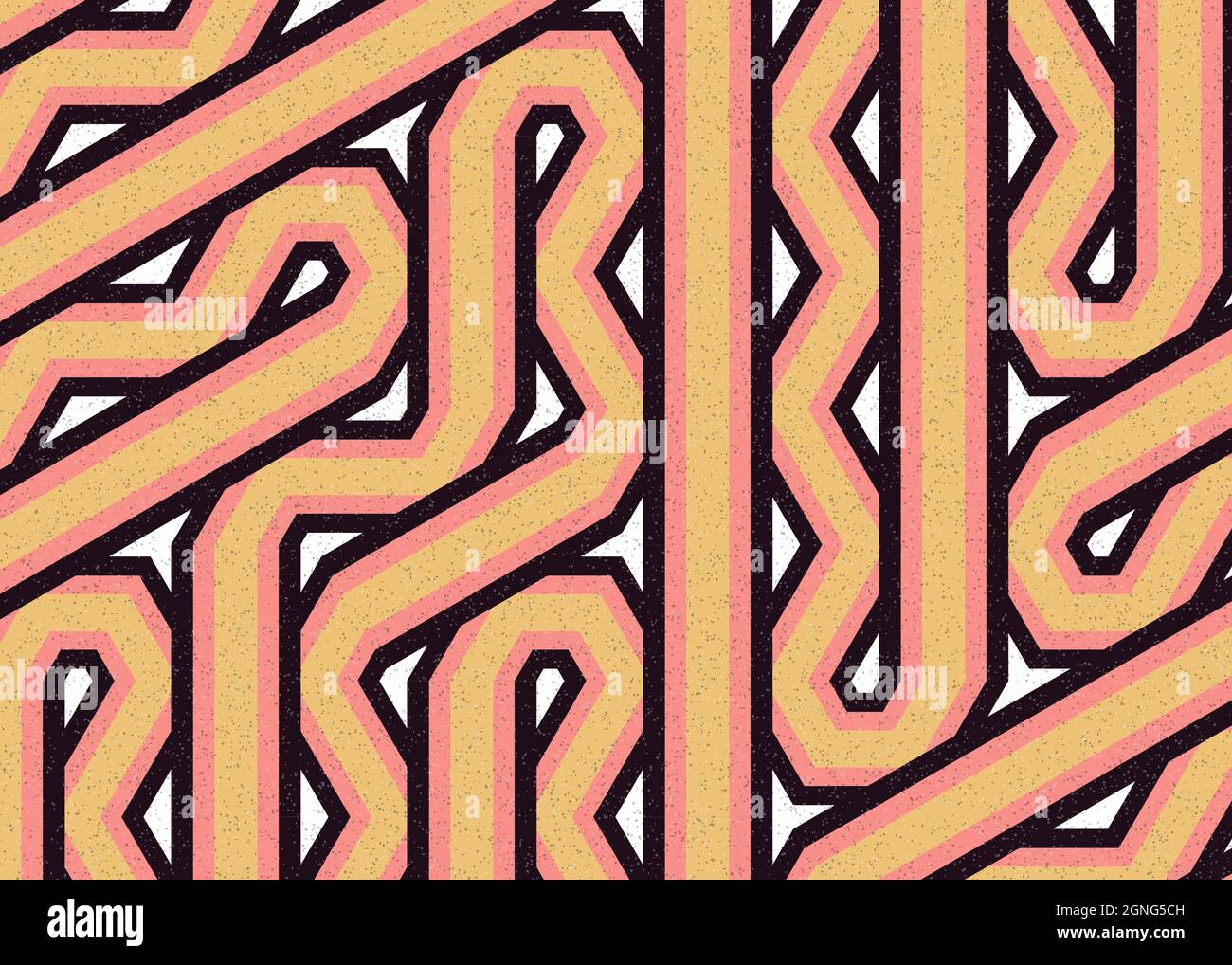 Computer-generierte Hexagon Tile Verbindung Kunst Hintergrund Design Illustration Stock Vektor