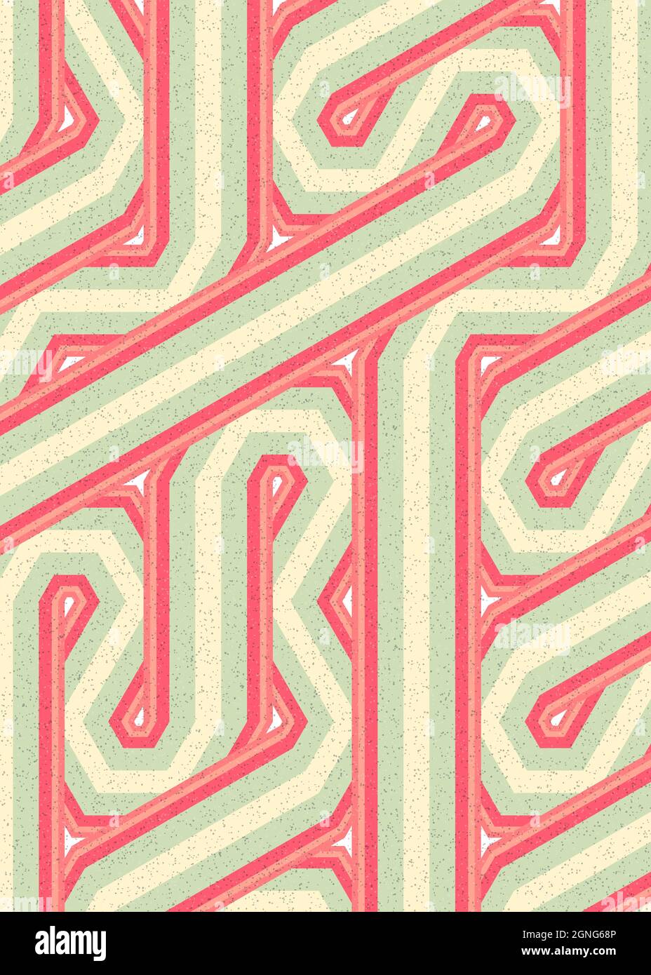 Computer-generierte Hexagon Tile Verbindung Kunst Hintergrund Design Illustration Stock Vektor
