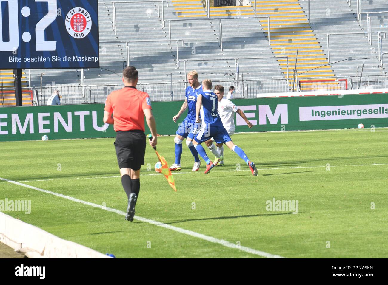 KSC verliert gegen FC St. pauli 25. September 2021 im Wildparkstadion karlsruhe Zweitligist karlsruher SC Stockfoto