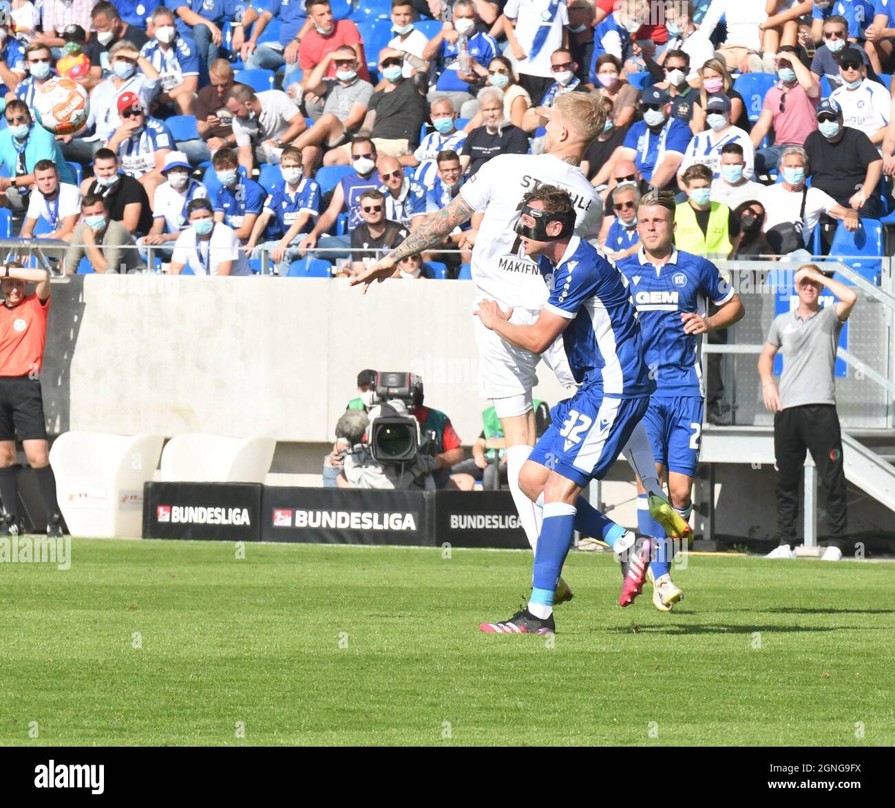 KSC verliert gegen FC St. pauli 25. September 2021 im Wildparkstadion karlsruhe Zweitligist karlsruher SC Stockfoto