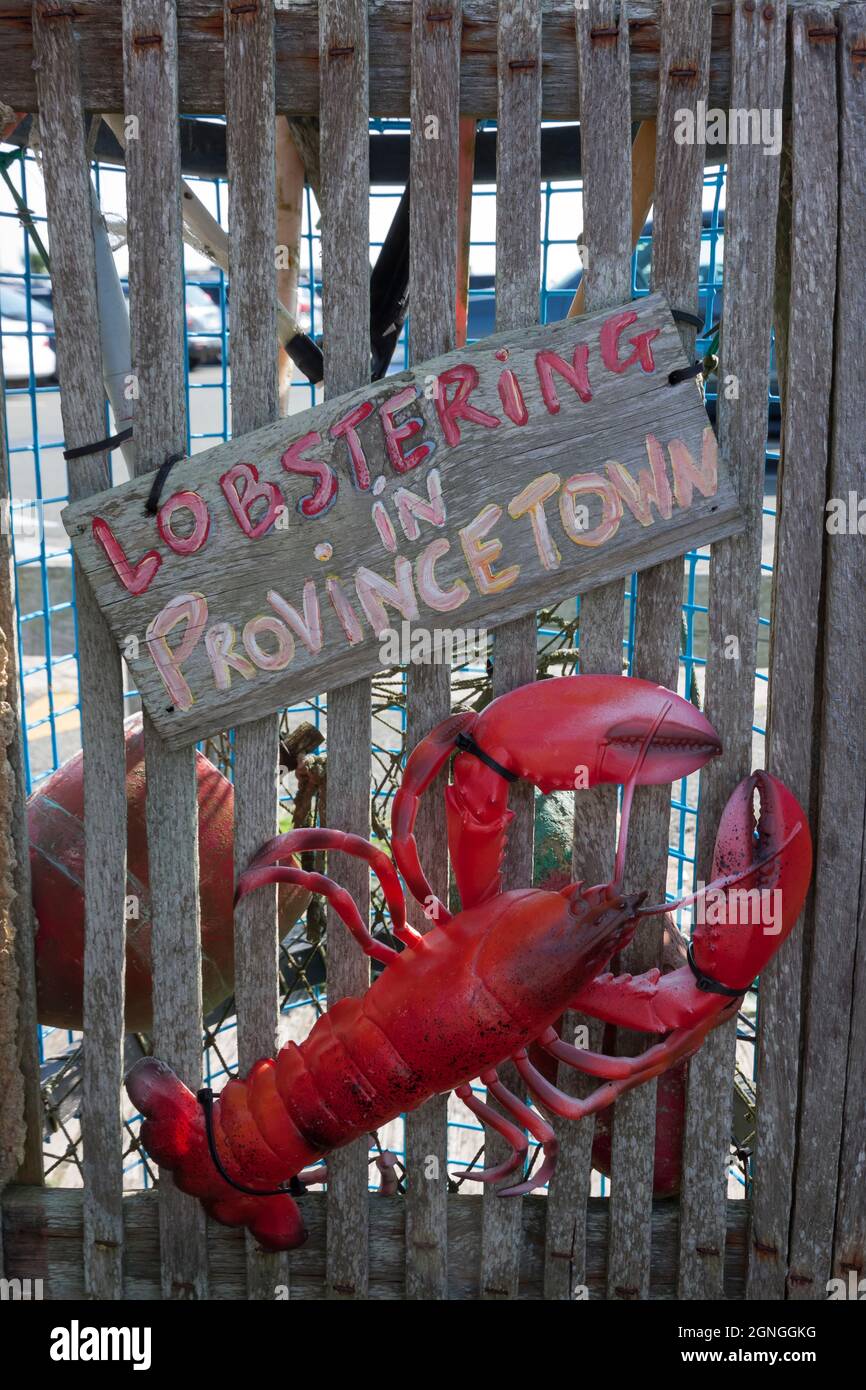 Schild für die Lobbyarbeit in Provincetown Massachusetts. Stockfoto