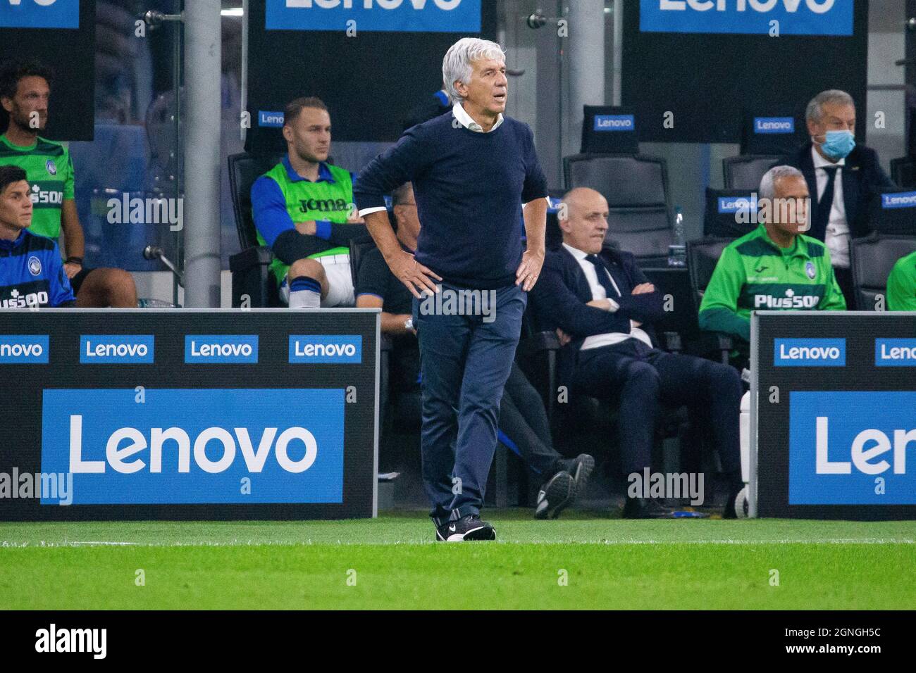 Mailand, Italien - september 25 2021 - Serie A Spiel F.C. Internazionale - Atalanta BC San Siro Stadion - gasperini gian piero Trainer atalanta bc Stockfoto