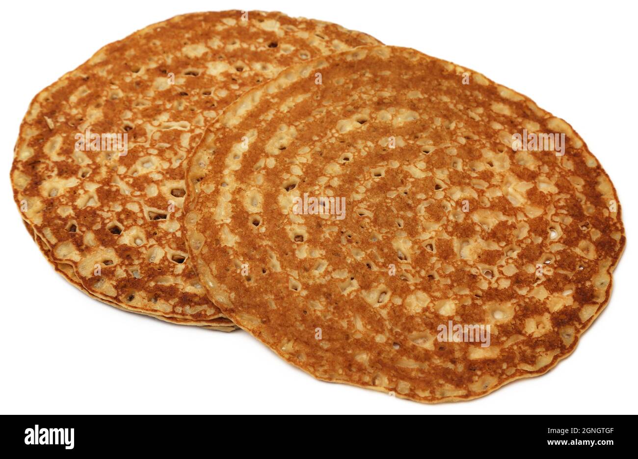 Pancake isoliert auf weißem Hintergrund Stockfoto