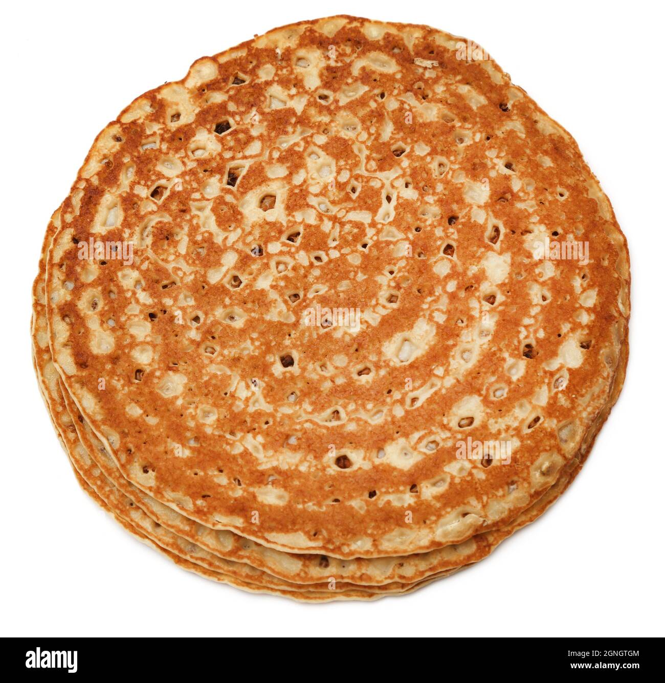 Pancake isoliert auf weißem Hintergrund Stockfoto