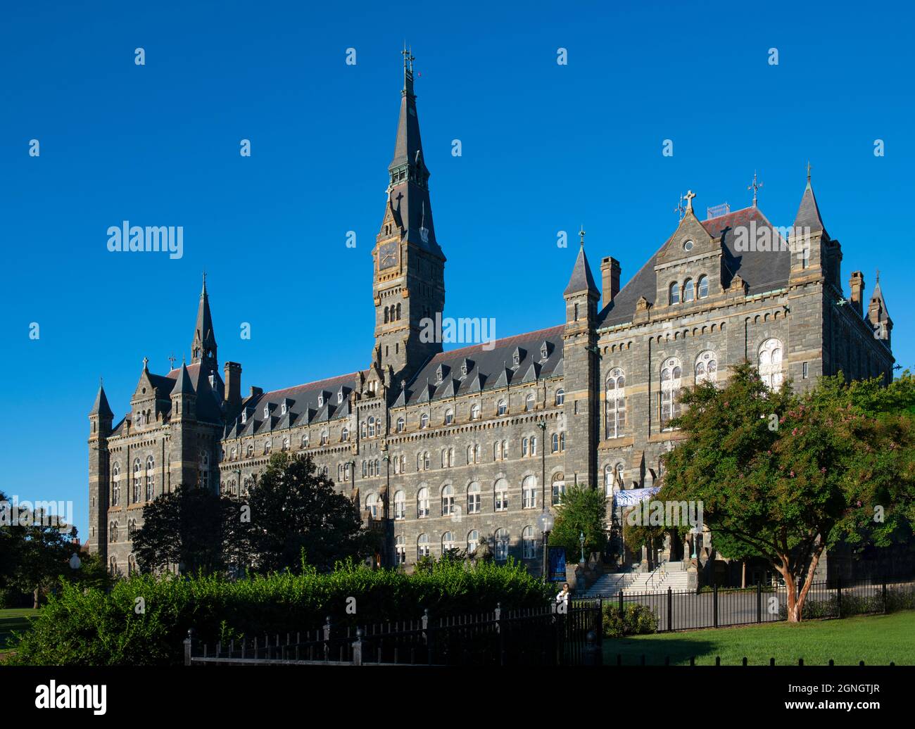 USA Washington DC Georgetown Georgetown University Healy Hall an der Jesuiten-Katholischen Schule ein nationales historisches Wahrzeichen Stockfoto