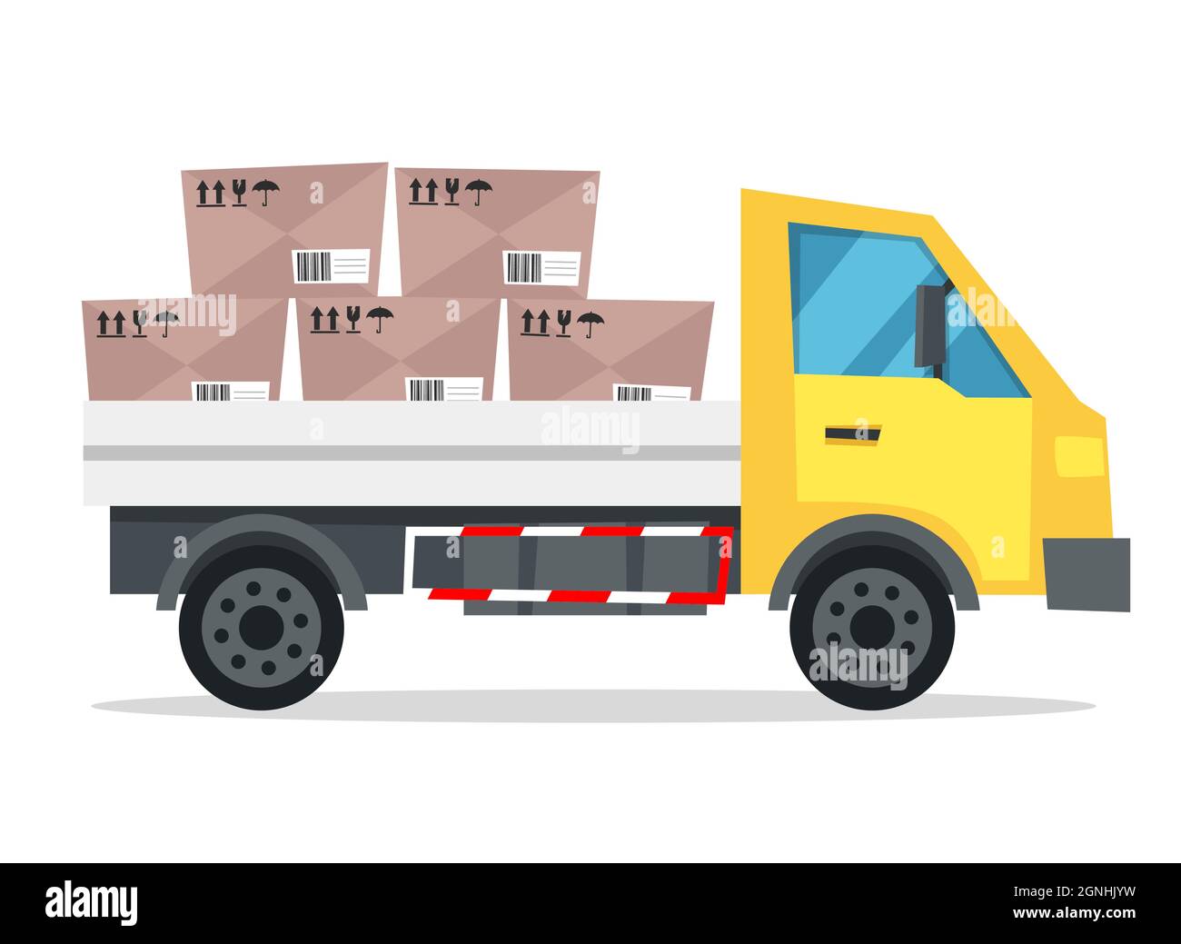 Box truck cartoon illustration vector -Fotos und -Bildmaterial in hoher  Auflösung – Alamy