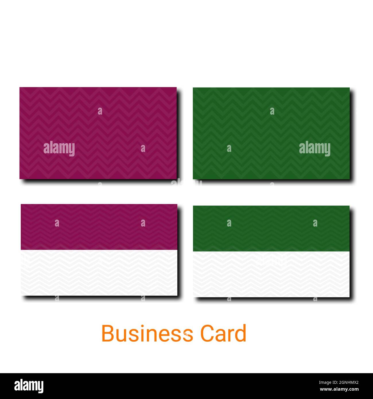 Leere Visitenkarte und Visitenkarte farbenfroher weißer Hintergrund Stockfoto