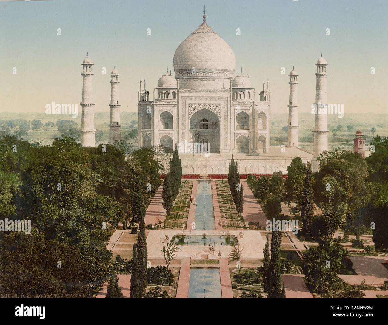 Das Taj Mahal in Agra, Indien ca. 1890-1910, eines der sieben Weltwunder Stockfoto