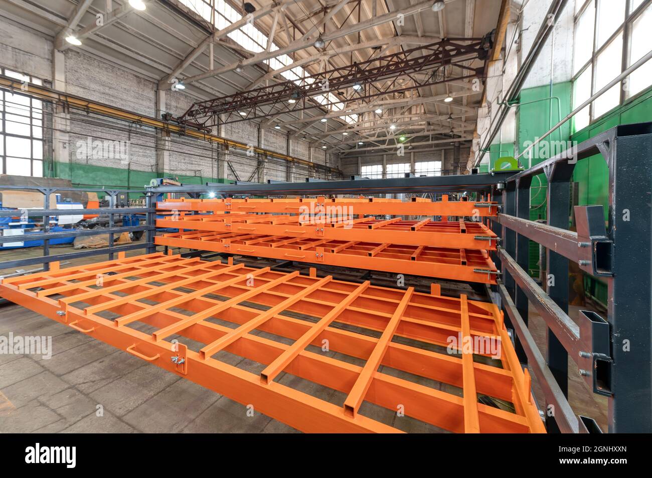 Fabrik für die Montage von Metallkonstruktionen Stockfoto