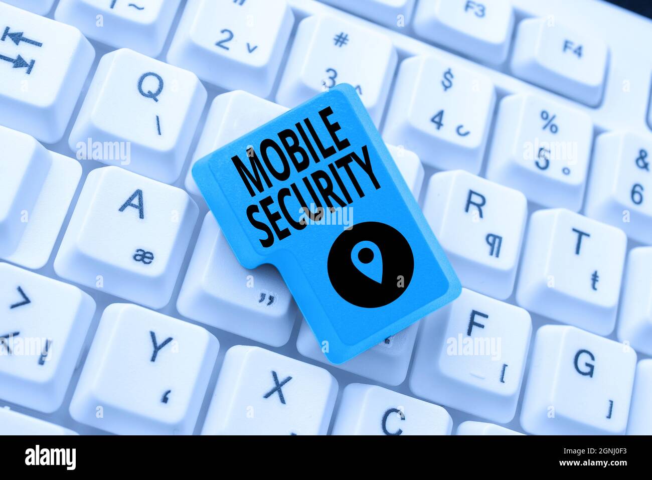 Schreiben Anzeige Text Mobile Security. Konzept Bedeutung Schutz des Mobiltelefons vor Bedrohungen und Schwachstellen Schreiben von Kommentaren zu Einem Social Media Stockfoto