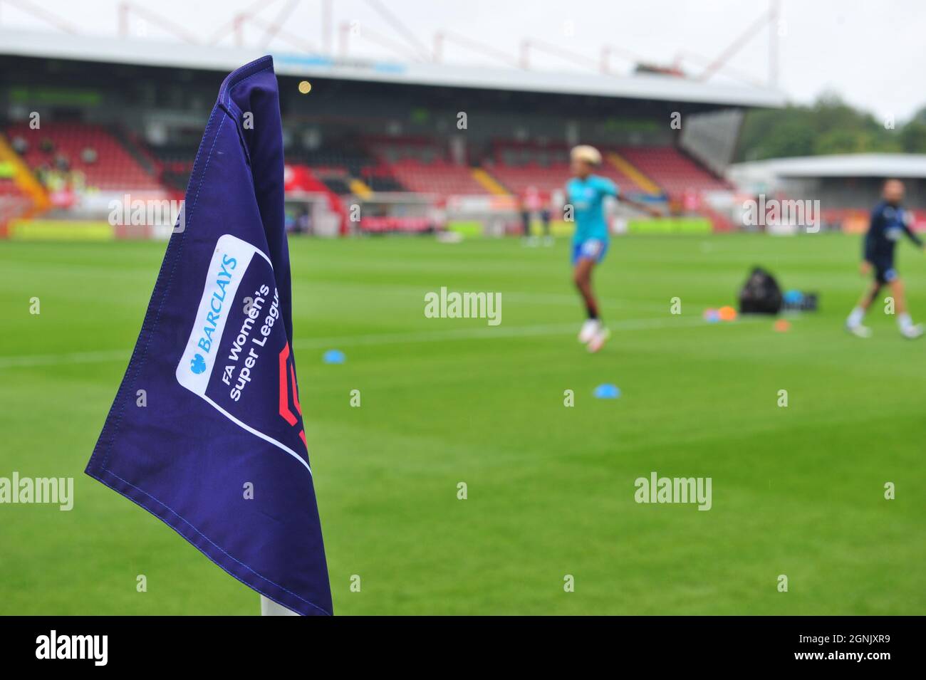 Eckflagge während der Barclays FA Womens Super League Brighton und Hove Albion gegen Aston Villa im Peoples Pension Stadium-England Stockfoto