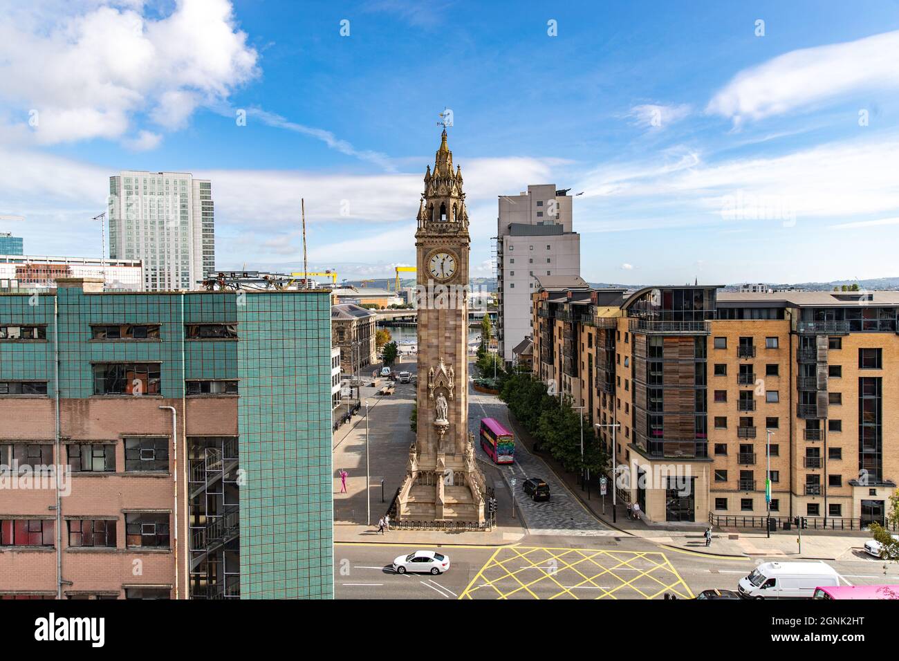 20/09/2021 Blick auf Albert Clock in Belfast Stockfoto