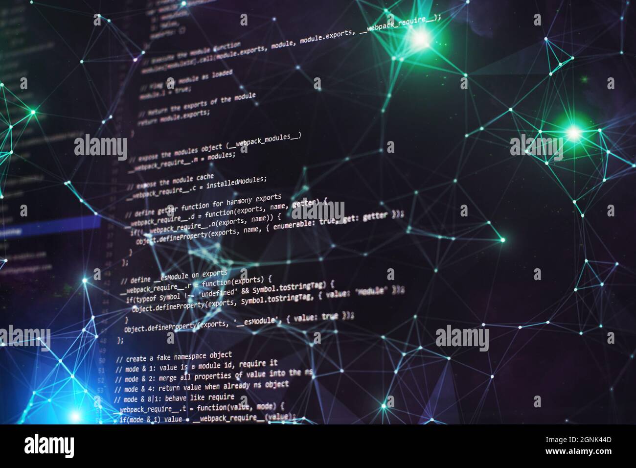 Website-Entwicklung. Analyse der Serverprotokolle. Nahaufnahme Entwicklung von Programmier- und Codierungstechnologien. Entwickler arbeiten an Websites Codes im Büro. Stockfoto