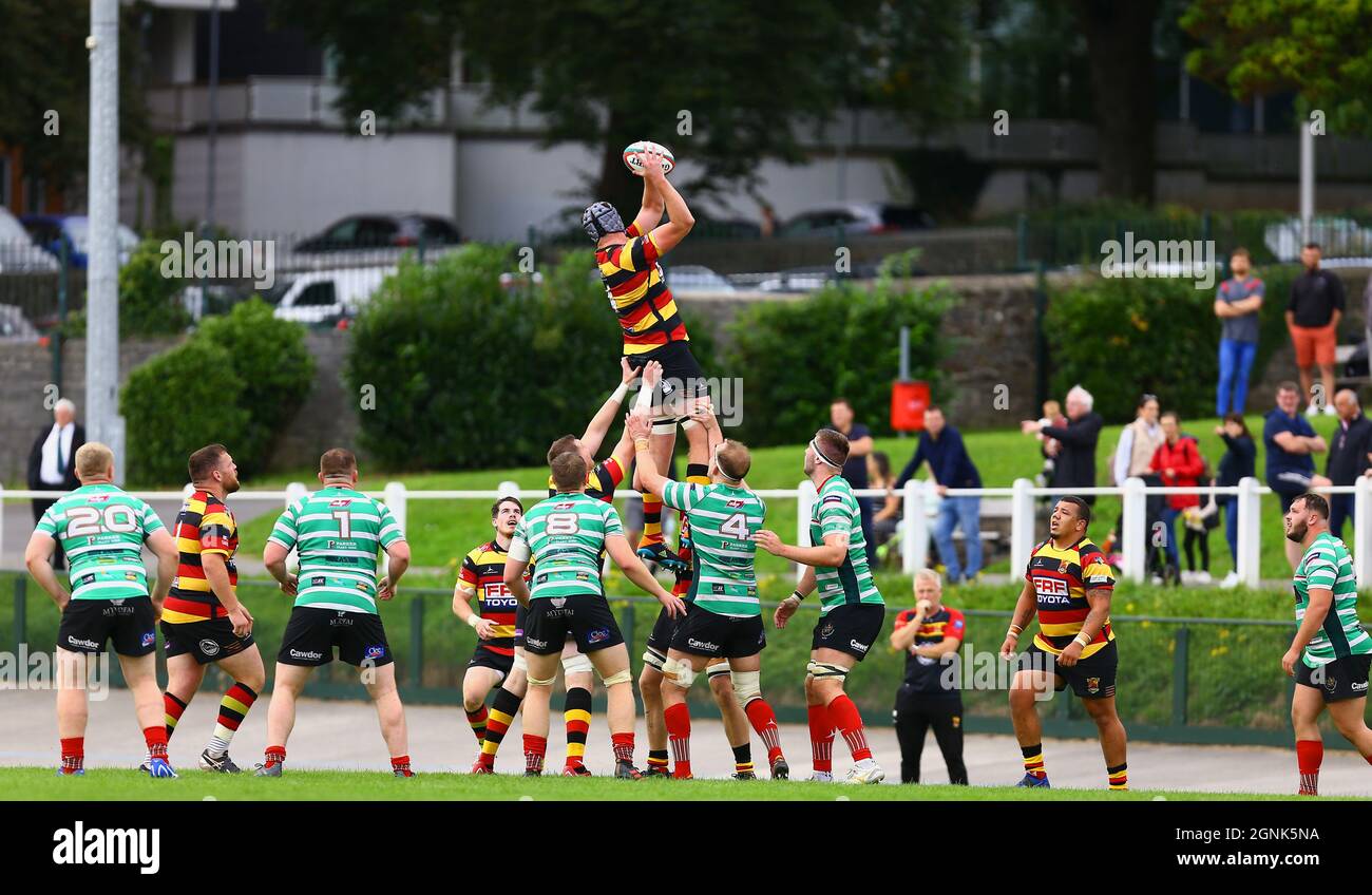 Carmarthen Quins RFC / Llandovery RFC 2021 Stockfoto