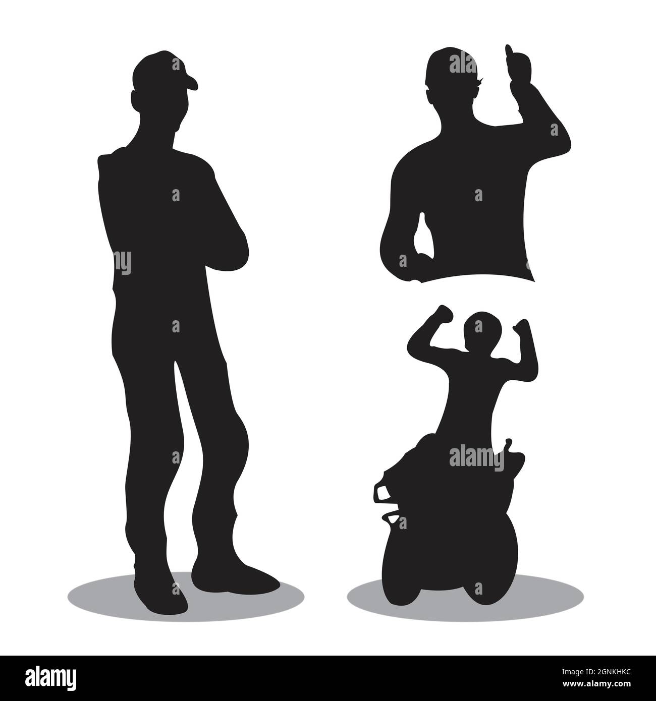 Black Edition Moto gp Silhouette Vektor, kann der Vektor für Nachrichten, Zeitschriften, Web, Sammlung und mehr verwendet werden Stock Vektor