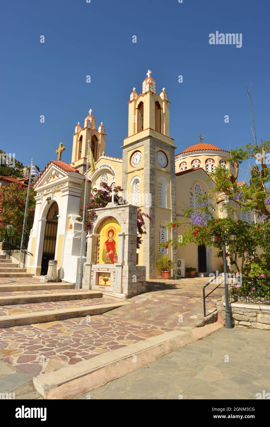 Griechisch-orthodoxe Kirche in Siana, Rhodos Insel, Griechenland Stockfoto