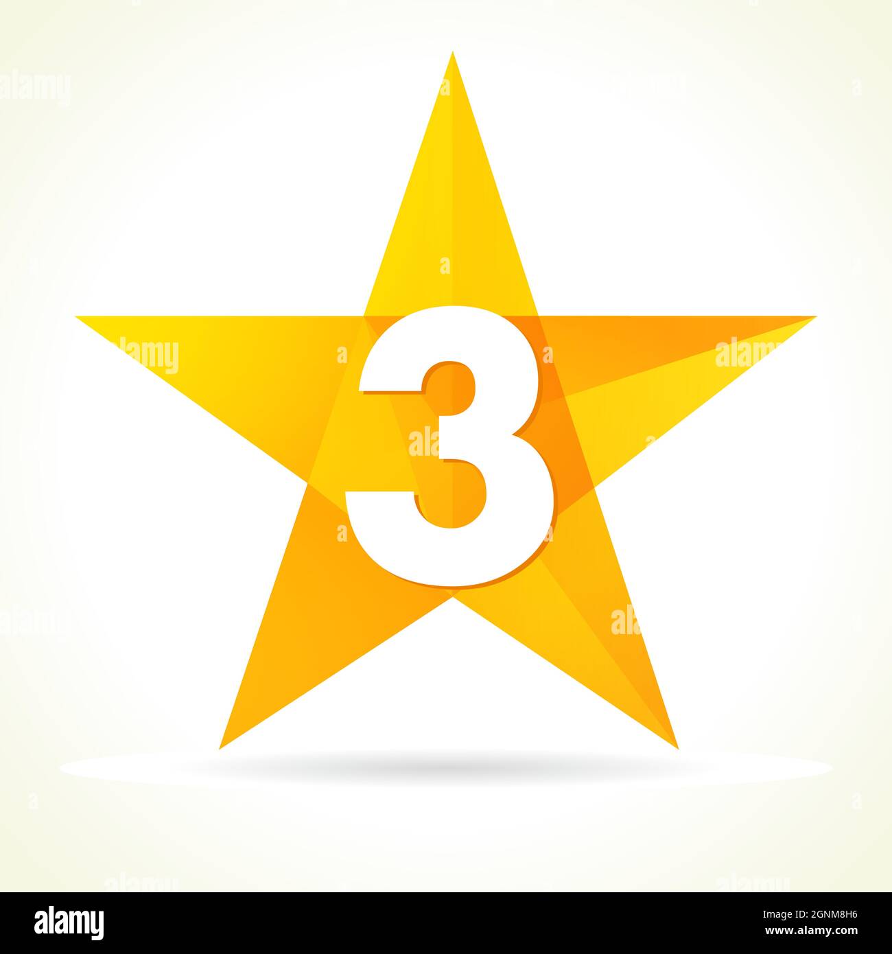 3. Jahrestag Dekorationsnummer. 3 Jahre altes Logo-Konzept. Goldene Farbe kreative Gratzen. Isolierte abstrakte Grafik-Design-Vorlage. Kreativ Stock Vektor