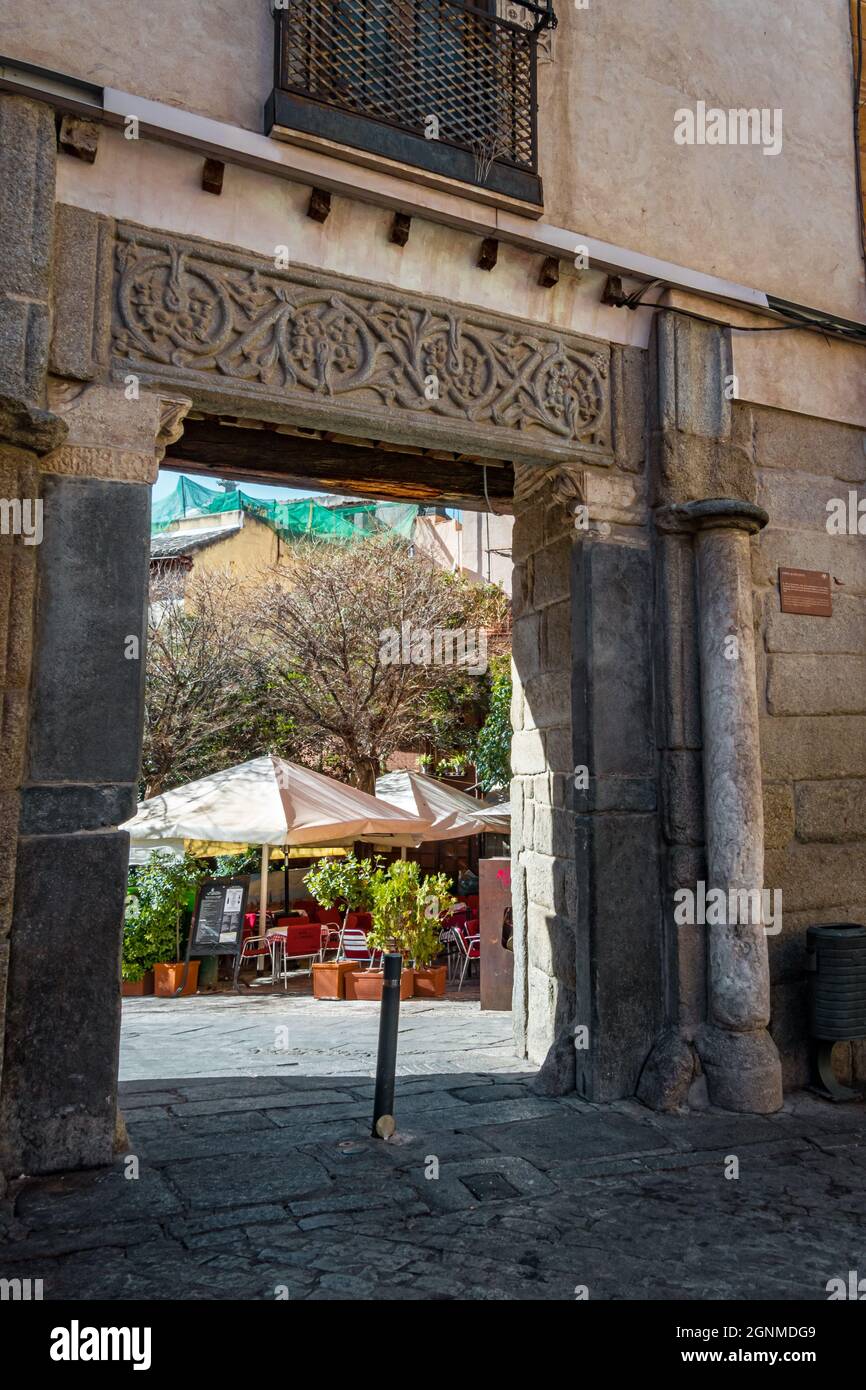 Historische Gebäude in der Stadt Toledo. Februar 2019 Spanien Stockfoto