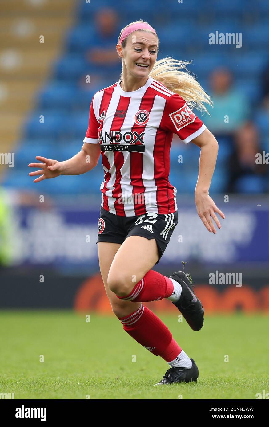 Chesterfield, England, 26. September 2021. Ocean Rolandsen von Sheffield Utd während des Spiels der FA Women's Championship im Technique Stadium, Chesterfield. Bildnachweis sollte lauten: Simon Bellis / Sportimage Stockfoto