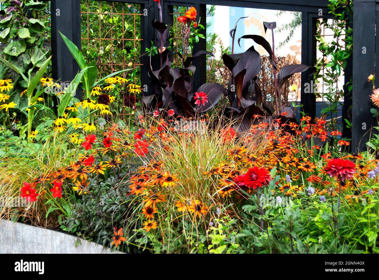 RHS Chelsea Flower Show, September 2021.RHS COP26 Garden, entworfen von Marie-Louise Agius von Balston Agius. Stockfoto