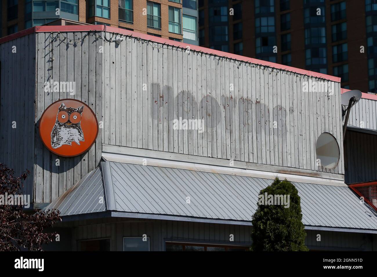 18. September 2021, Barrie Ontario, Kanada. Hooters Barrie geschlossen. Luke Durda/Alamy Stockfoto
