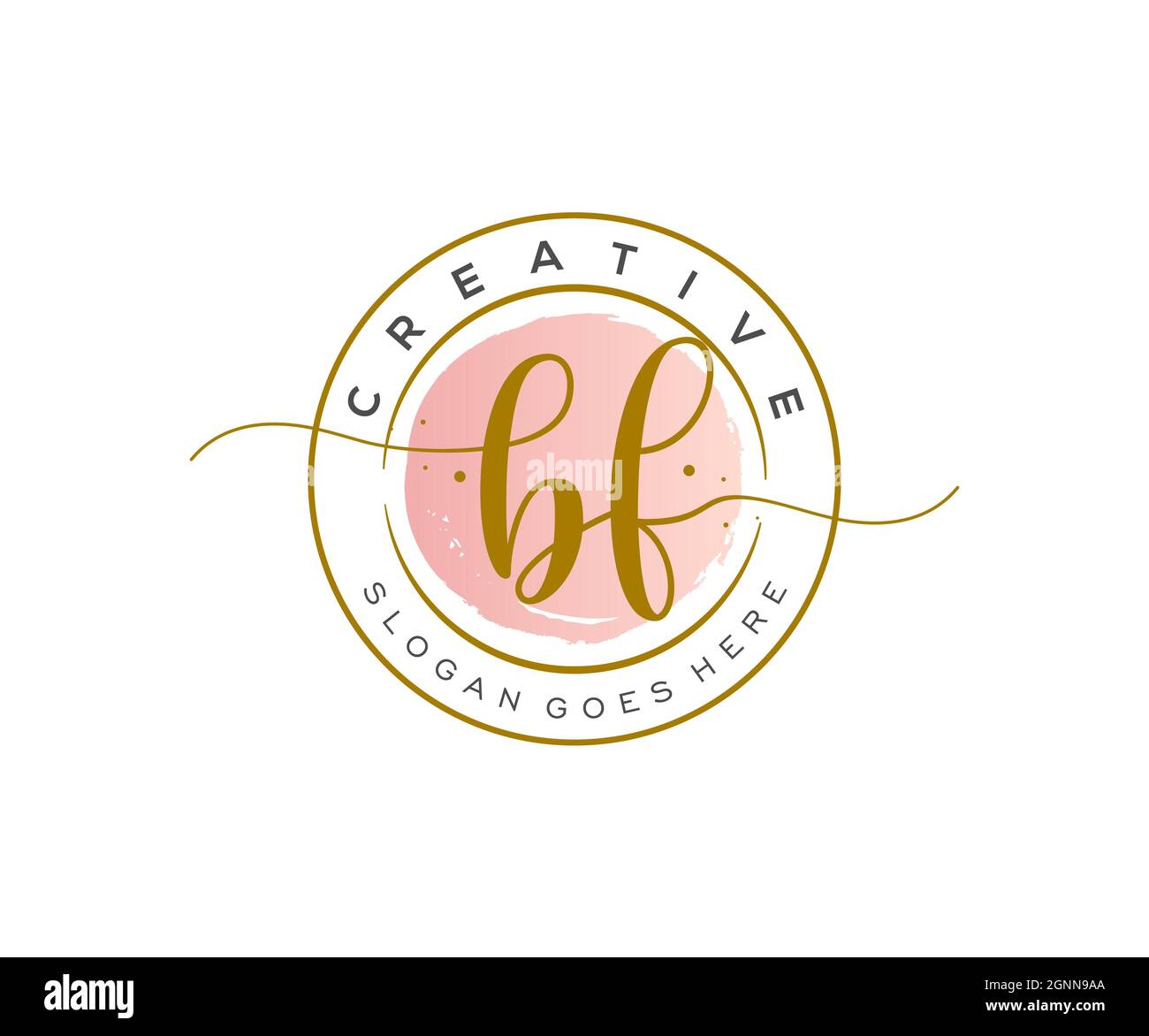 BF feminine Logo Schönheit Monogramm und elegantes Logo-Design, Handschrift Logo der ursprünglichen Signatur, Hochzeit, Mode, Blumen und botanischen mit kreativen Stock Vektor