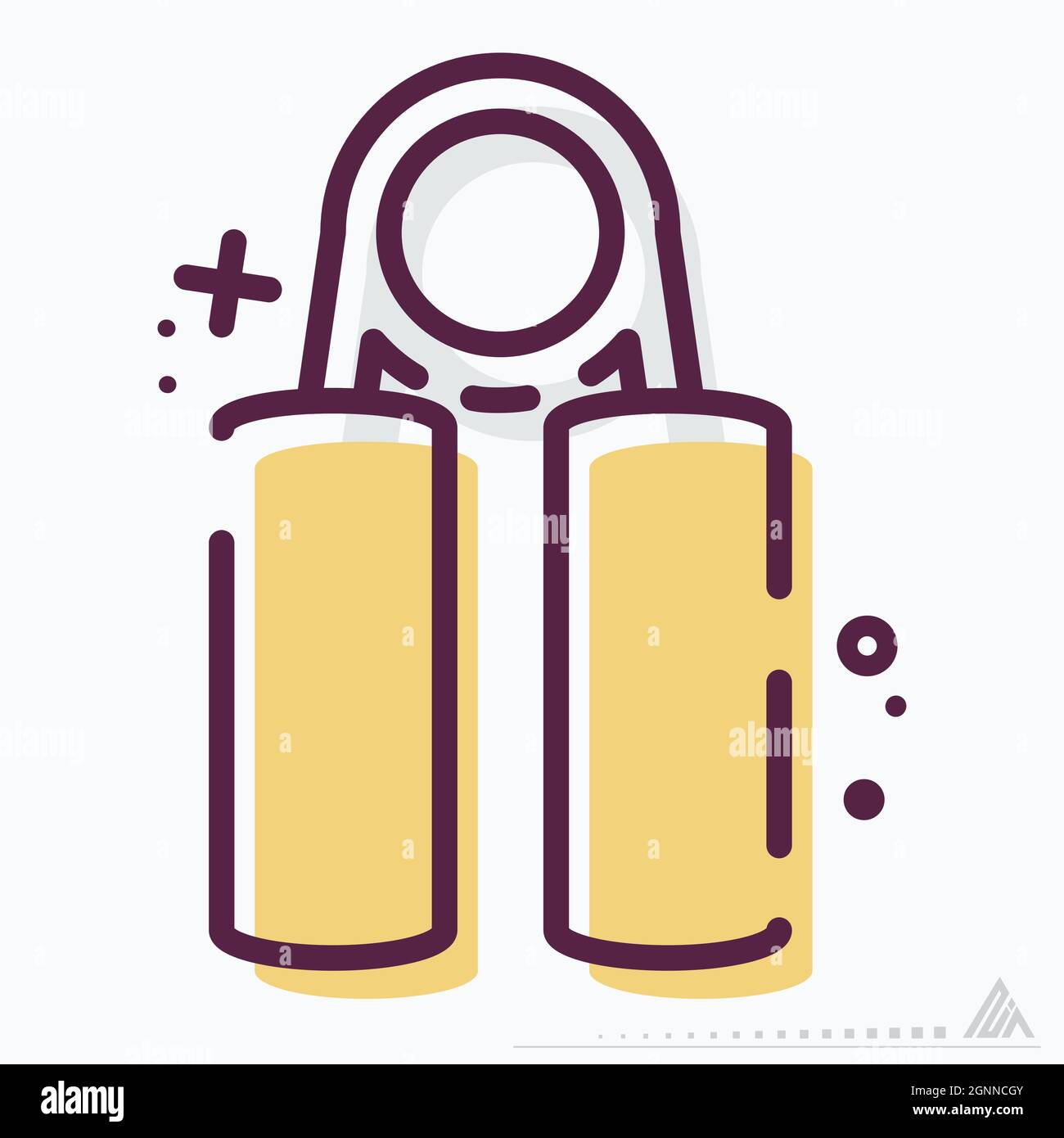 Icon Muscle Maker - MBE Syle - einfache Illustration, editierbare Kontur, Design Template Vektor, gut für Drucke, Poster, Werbung, Ankündigungen, Stock Vektor