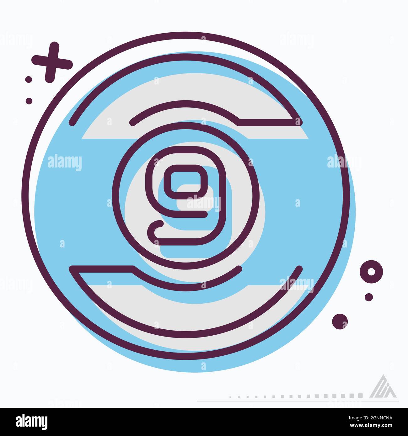 Icon Billard - MBE Syle - einfache Illustration, editierbarer Strich, Design Template Vektor, gut für Drucke, Poster, Werbung, Ankündigungen, Info Stock Vektor