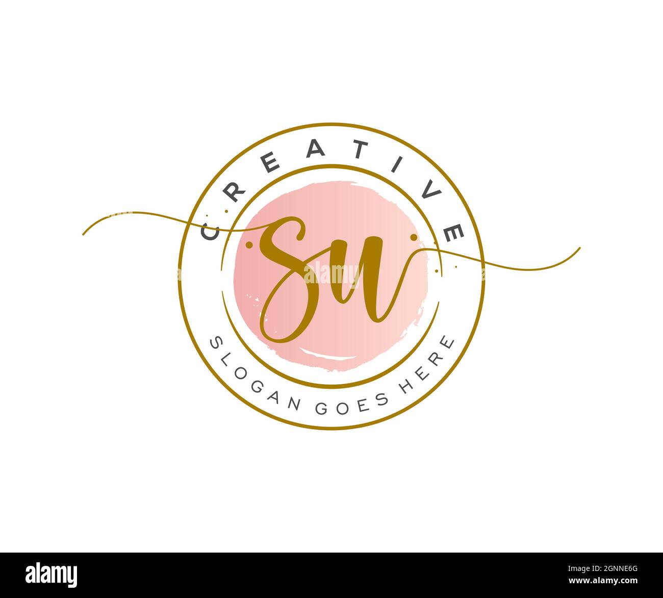 SU feminine Logo Schönheit Monogramm und elegantes Logo-Design, Handschrift Logo der ursprünglichen Signatur, Hochzeit, Mode, Blumen und botanischen mit kreativen Stock Vektor